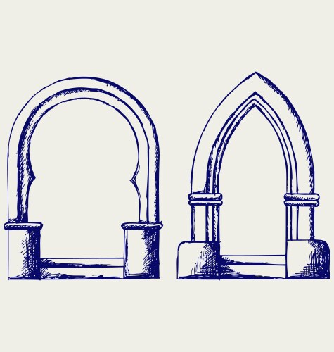Doodle Arch Vector Image