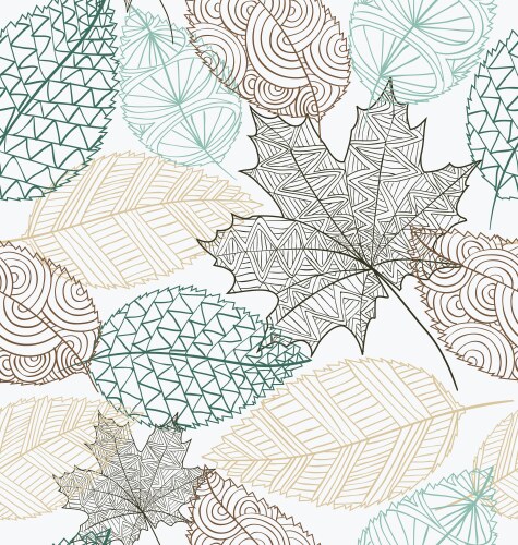 Seamless green leaf pattern Royalty Free Vector Image