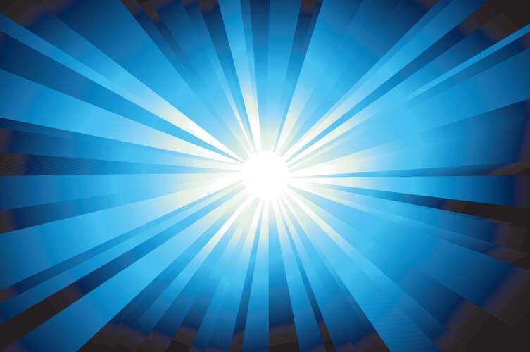 Blue star burst background Royalty Free Vector Image