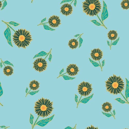 Simple design seamless random pattern with yellow vector image