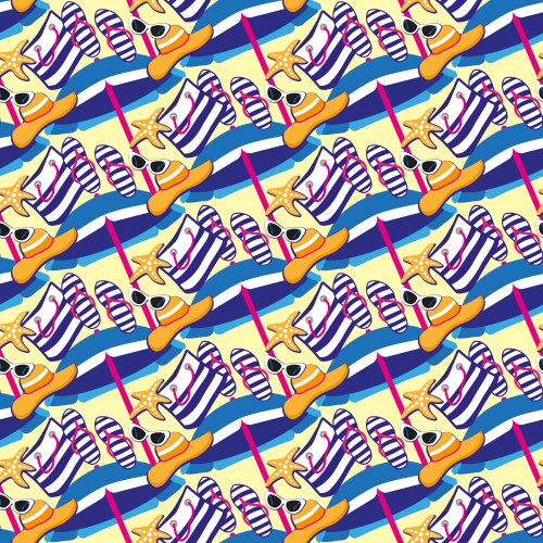 Summer vacation accessories Vector Image