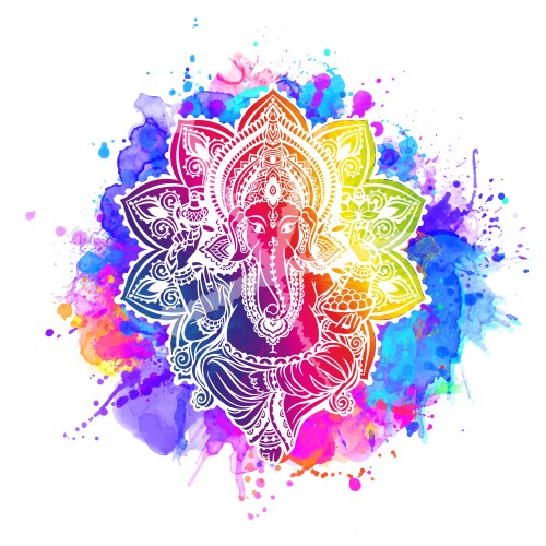 Lord ganesh image god with elephant head Vector Image