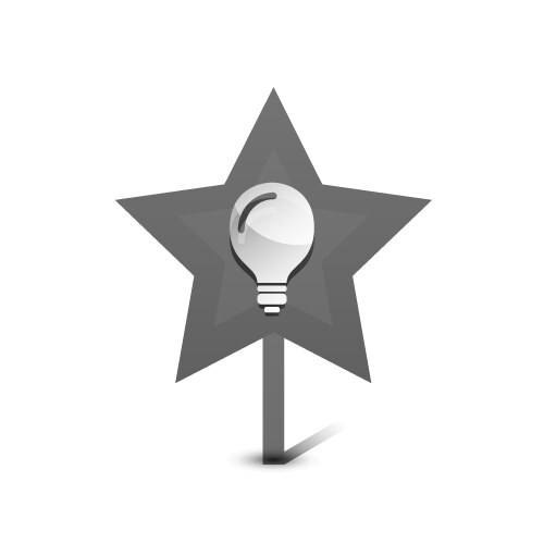 Light bulb new idea concept web button vector image