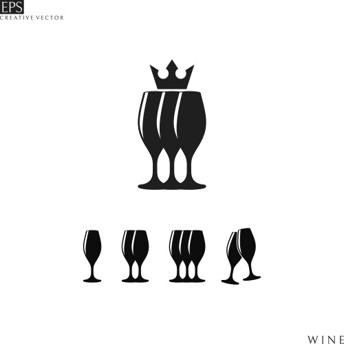 Red wine icon set Royalty Free Vector Image - VectorStock