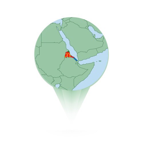 Eritrea map stylish location icon with vektorbild