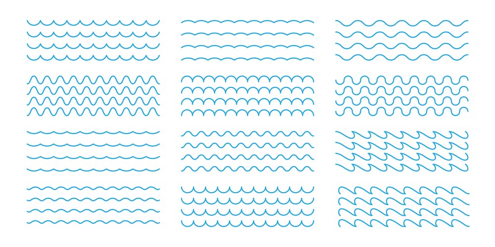 Wave Line Pattern Vector Image Wave line Vector Images & Graphics for Commercial Use | VectorStock