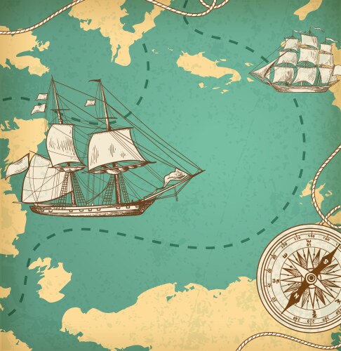 Vintage Nautical Map Vector Images (over 8,700)
