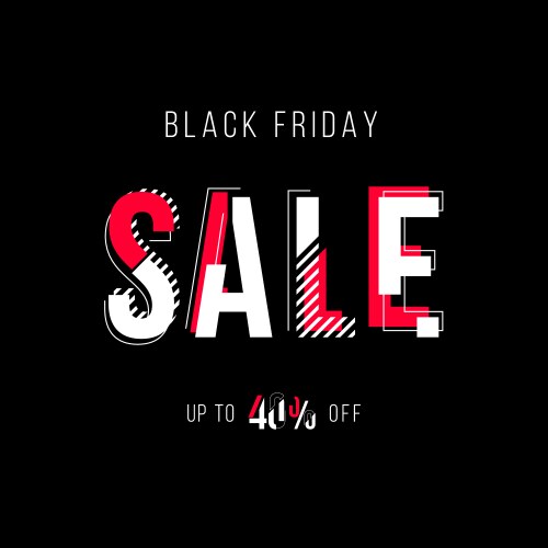 black red and white 3d effect sale vector image