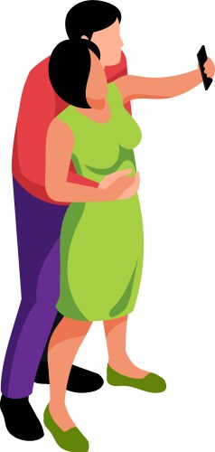 Loving couple are kissing Royalty Free Vector Image