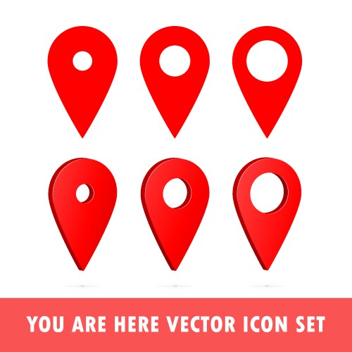 GPS Navigation Pointer Set vector image