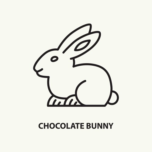 Bunny line icon outline Royalty Free Vector Image