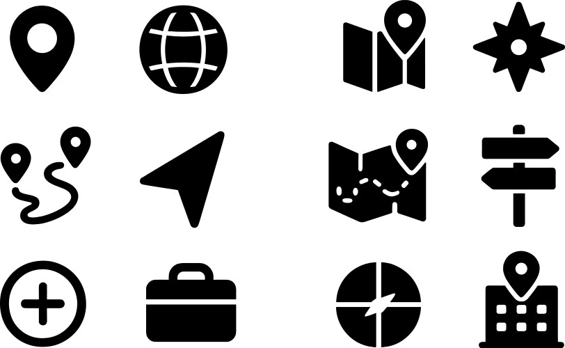 Design elements showcasing navigation and location vektorbild