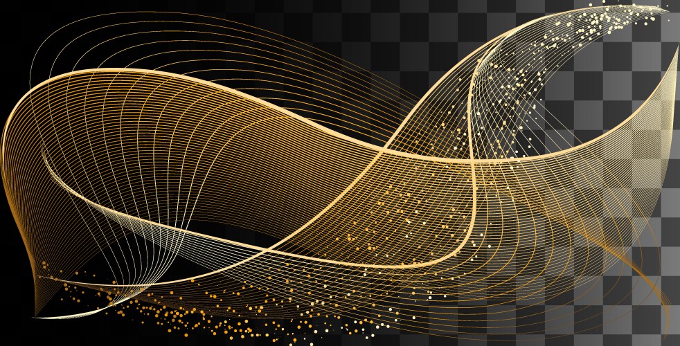 Abstract design element golden color effect vektorbild