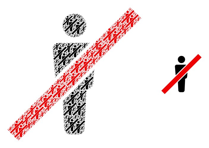 Remove man recursion icon composition vector image