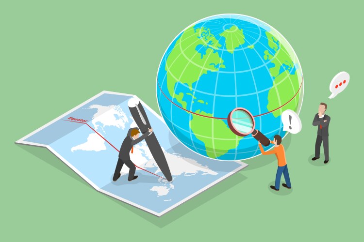 3d isometric flat conceptual Royalty Free Vector Image