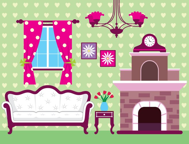 Living room Royalty Free Vector Image - VectorStock