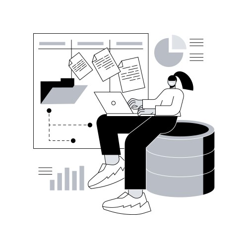 Php and mysql development abstract concept vektorbild