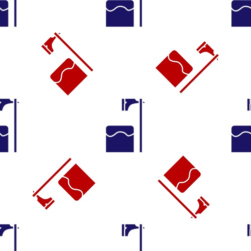 Blue and red executioner axe in tree block icon vector image