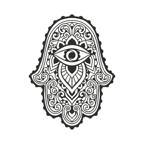 Hamsa hand of fatima ethnic Vector Image