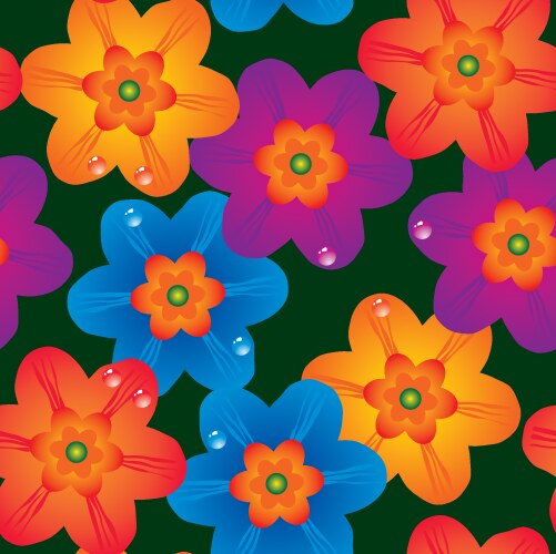 flower seamless background vector image