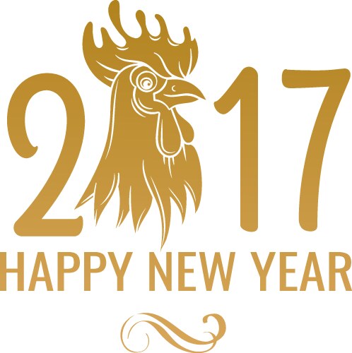 Chinese symbol rooster of 2017 Vector Image