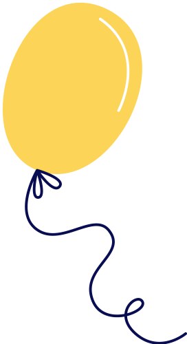 Party balloon on rope Royalty Free Vector Image