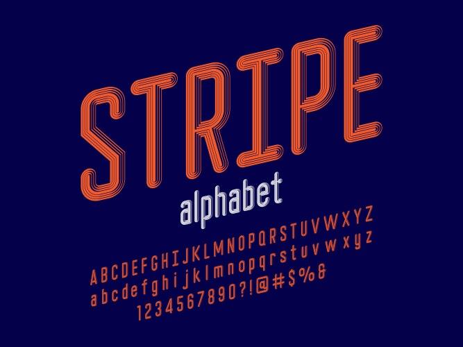 abstract font vector image