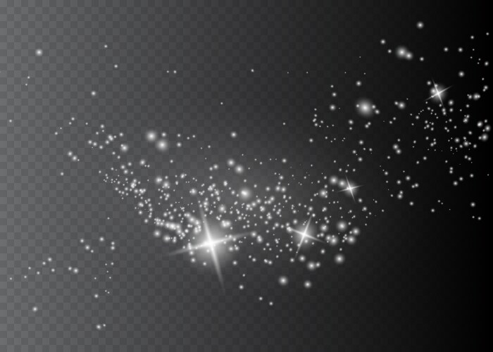 Dust sparks and golden stars shine vector image