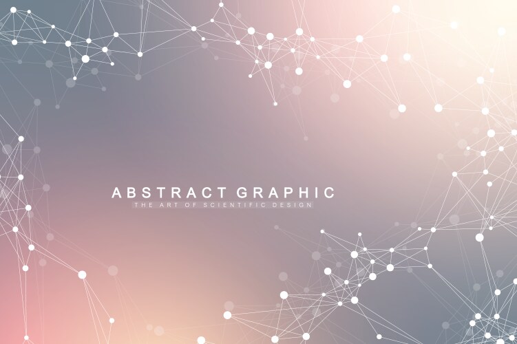 Molecular abstract structure background Royalty Free Vector