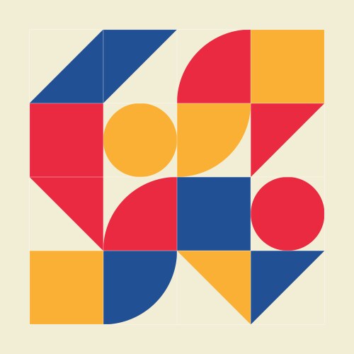 Minimalistic pattern in bauhaus style simple vector image