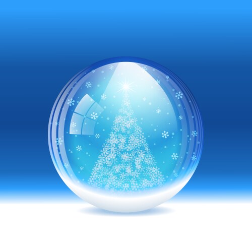 Magic snow globe Royalty Free Vector Image - VectorStock