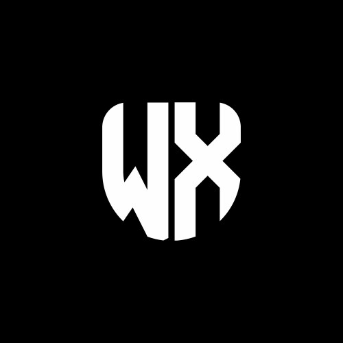 Xw logo monogram with emblem shape combination Vector Image