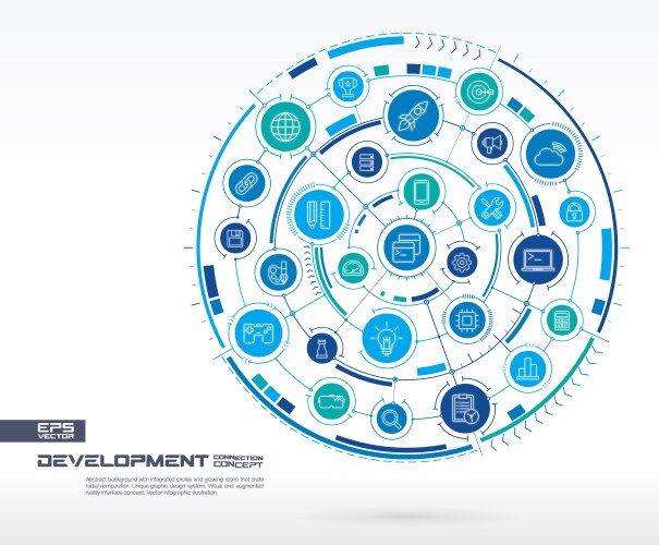 Abstract development and programming background vector image