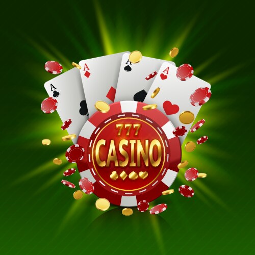 Casino banner in a frame on background vector image