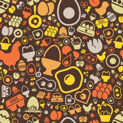 Egg seamless pattern vector image