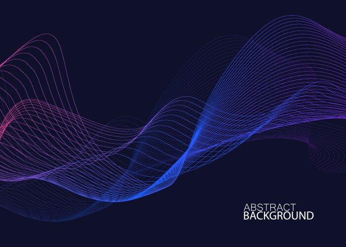 Abstract background with colored dynamic waves vector image