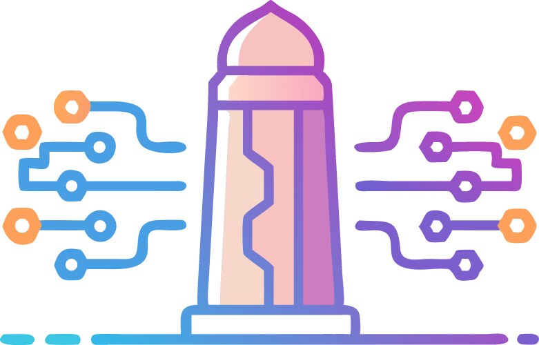 Abstract data flow server icon design generative vector image