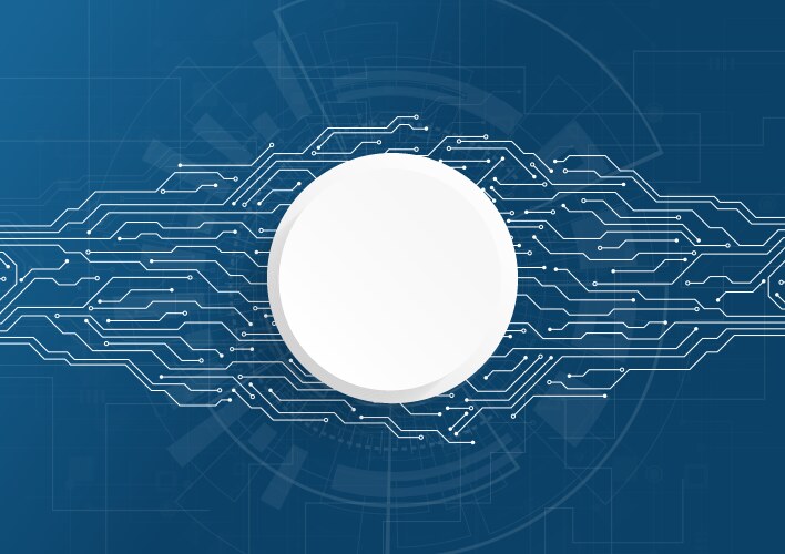 Abstract Technology Circuit Board Background Vector Image