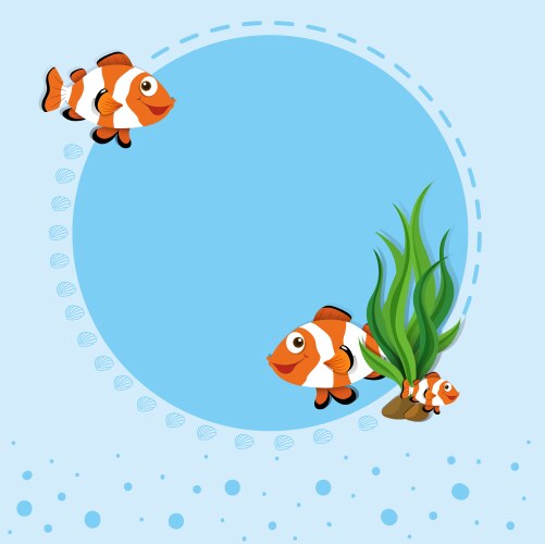 Ocean view with the cloud board blank space Vector Image
