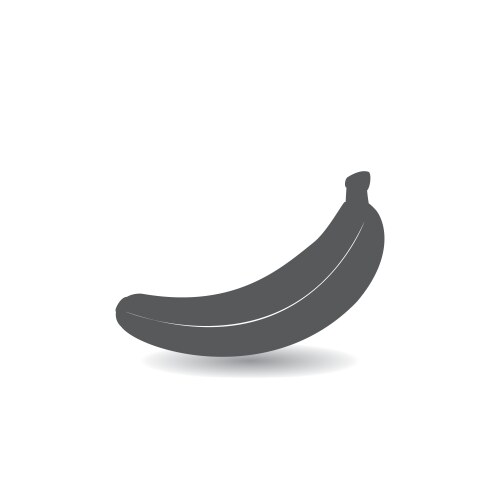 Banana Fruit Icon - Flat Style Vector Image