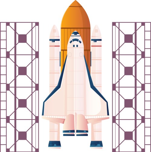 Space rocket icon vector image