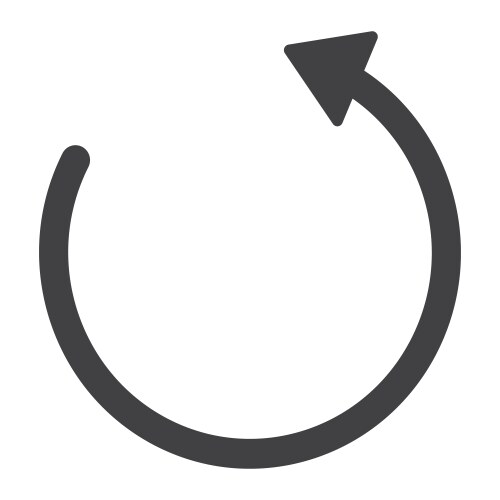 Reboot glyph icon web and mobile reload sign vector image