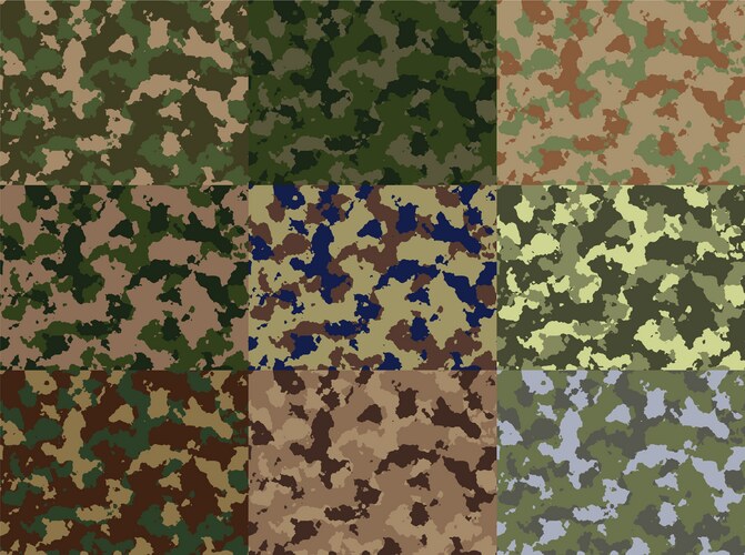 Seamless woodland camo pattern Royalty Free Vector Image