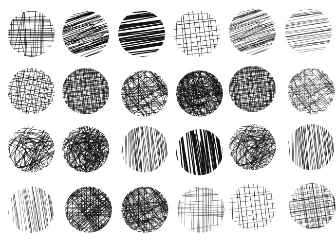 Hatching Line Texture Set Royalty Free Vector Image