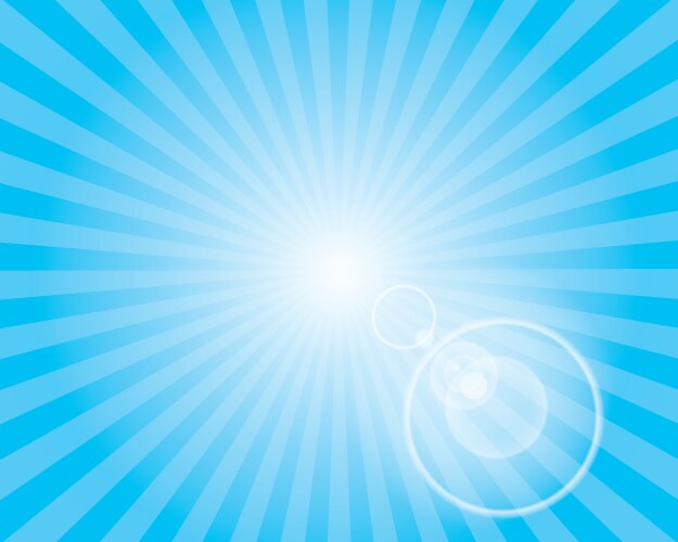 Sunburst Sky Rays with Lens Flare vector image