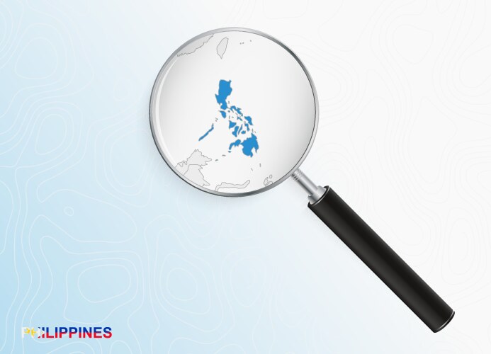Philippines map and flag in circle – Royalty-Free Vector | VectorStock