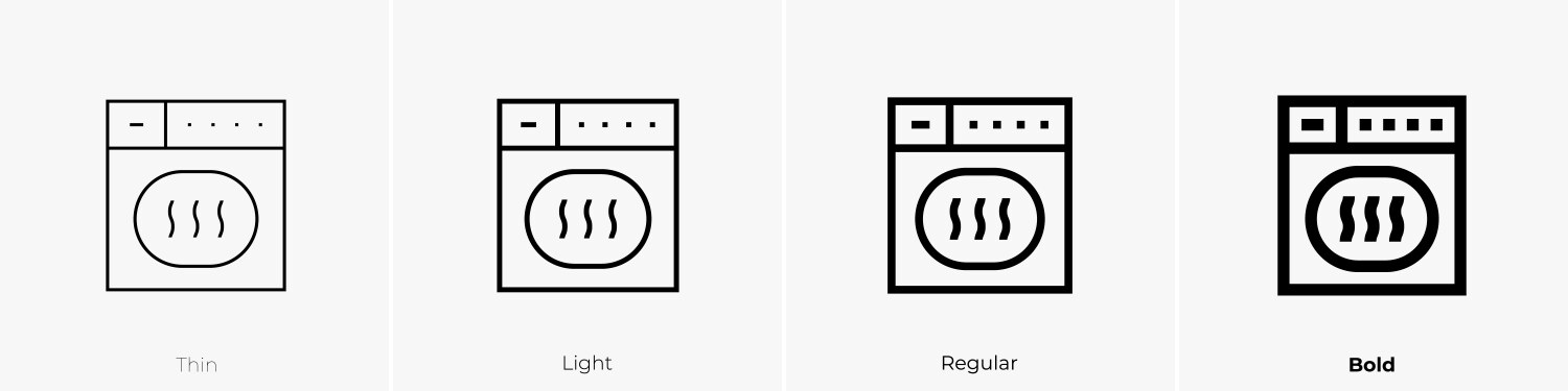 Drying icon thin light regular and bold style Vector Image