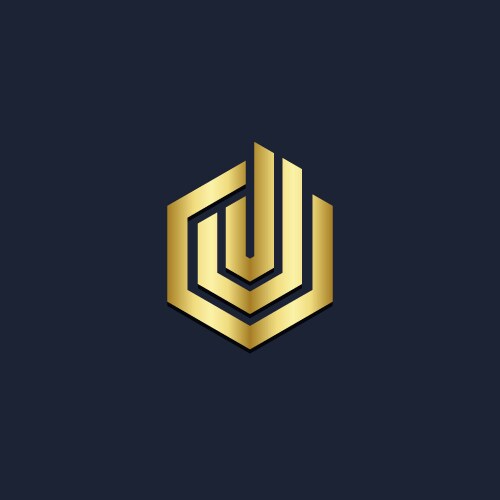 Triangle line polygon company logo Royalty Free Vector Image