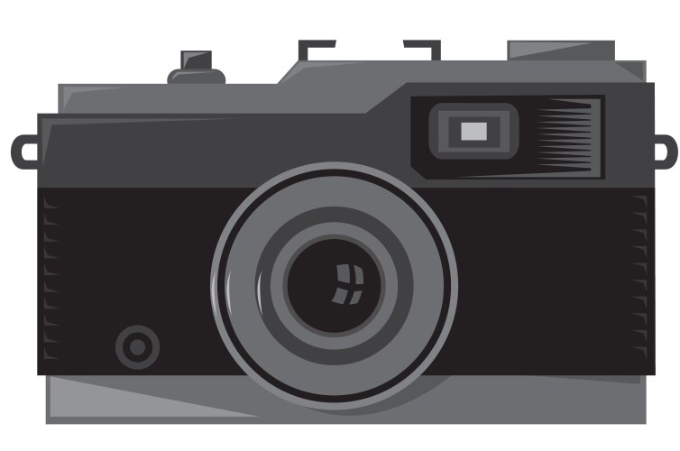 Vintage camera front retro vector image