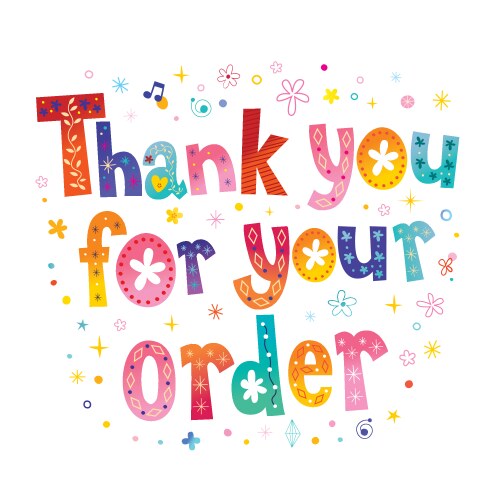 thank you for your order vector image